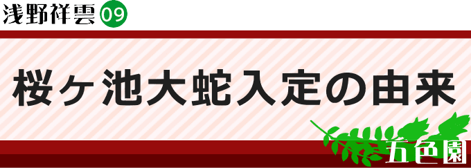 桜ヶ池大蛇入定の由来